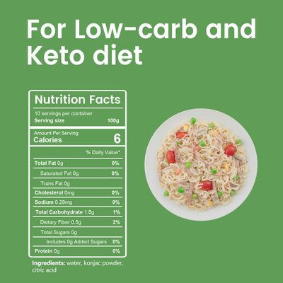 Hethstia Konjac Noodle Low Carb Pasta Shirataki Spaghetti 56.5 Oz Instant Konjac Ramen, Healthy, Pre-cooked, Low Calorie, Gluten-Free, Fat Free, Sugar Free, Vegan, Keto and Paleo-Friendly (10 Packs)