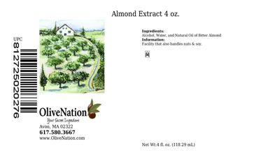 Almond Extract - Non-GMO - Kosher - Gluten Free - Vegan - 4 ounces