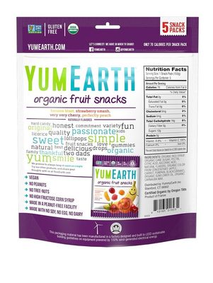 YumEarth Organic Fruit Snacks, 5 Snack Packs