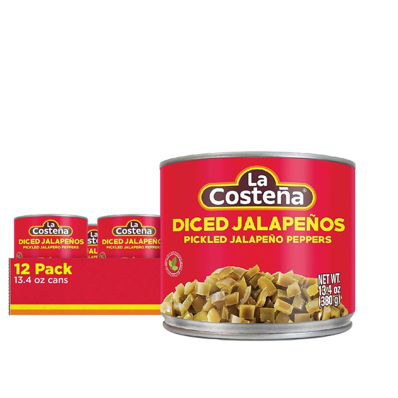La Costea Diced Jalapeo Peppers, 13.4 ounce can (Pack of 12)