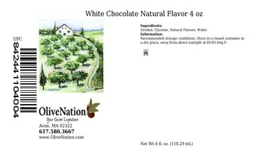 OliveNation White Chocolate Natural Flavor - 4 ounces - Premium Quality Flavoring for Baking