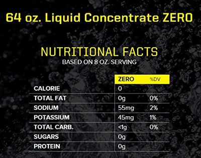 Sqwincher Zero Liquid Concentrate, Lemon Lime, 64 fl oz (Case of 6)