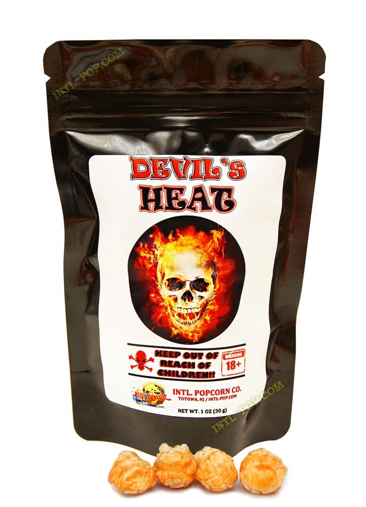 DEVIL&#39;S HEAT Challenge  Made with the Hottest Pepper on Earth!  Popcorn Challenge! New! Spicy Food Challenge! Can You Finish the Bag?
