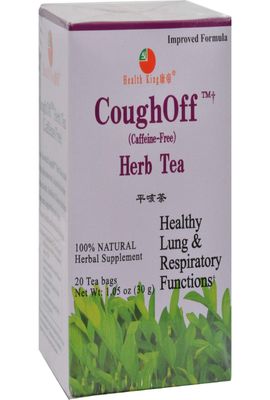 Health King CoughOff Herb Tea, Herbal Tea, 20 Tea Bags, medicinal, tea, functional herb tea, traditional, Peppermint, Loquat Leaf