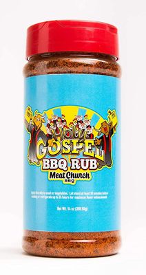 Meat Church BBQ Rub Combo: Holy Gospel (14 oz) and VooDoo (14 oz) BBQ Rub and Seasoning for Meat and Vegetables, Gluten Free, One Bottle of Each