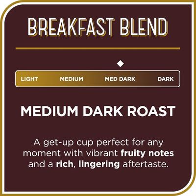 Don Francisco's Breakfast Blend Medium-Dark Roast Coffee Pods: 12 K-Cup Compatible Single-Serve Pods, 100% Arabica Coffee, Fruity Aroma, Rich Flavor, Recyclable through TerraCycle