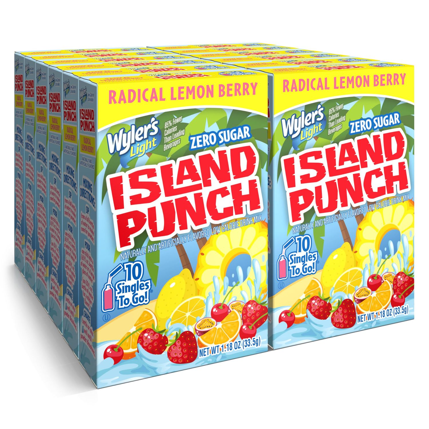 Wyler&#39;s Light Island Punch, Radical Lemon Berry, 10 CT