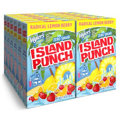 Wyler&#39;s Light Island Punch, Radical Lemon Berry, 10 CT