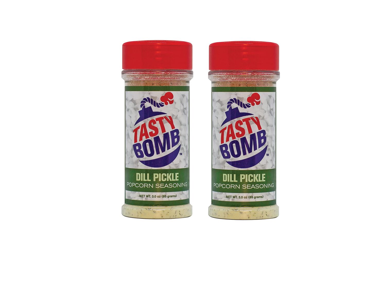 Flavorful Popcorn Seasoning 2 Pack -Dill Pickle popcorn seasoning - Vegan, Gluten-Free Keto friendly Snack for Movie Nights &amp; Gifts by Tasty Bomb. (2 Pack -Dill Pickle), 6.0 Ounce