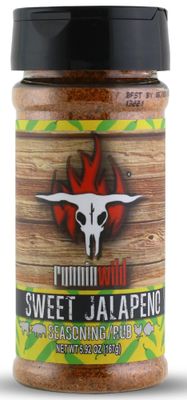 Sweet Jalapeno Seasoning | Premium Sweet and Spicy Rub | Sweet Heat Rub for Beef, Pork, Chicken, and Fish | Incredible Fajita Seasoning and Rib Rub | Runnin Wild Foods, 5.9 oz