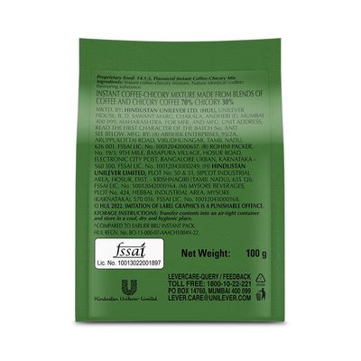 Bru Instant coffee, 100 grams pack, 3.5 oz, India - instant coffee-chicory mixture made from blends of coffee and chicory - Vegetarian