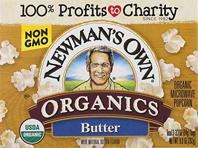 Newman&#39;s Own Organic Pop&#39;s Corn Microwave Popcorn, Butter, 3 Count