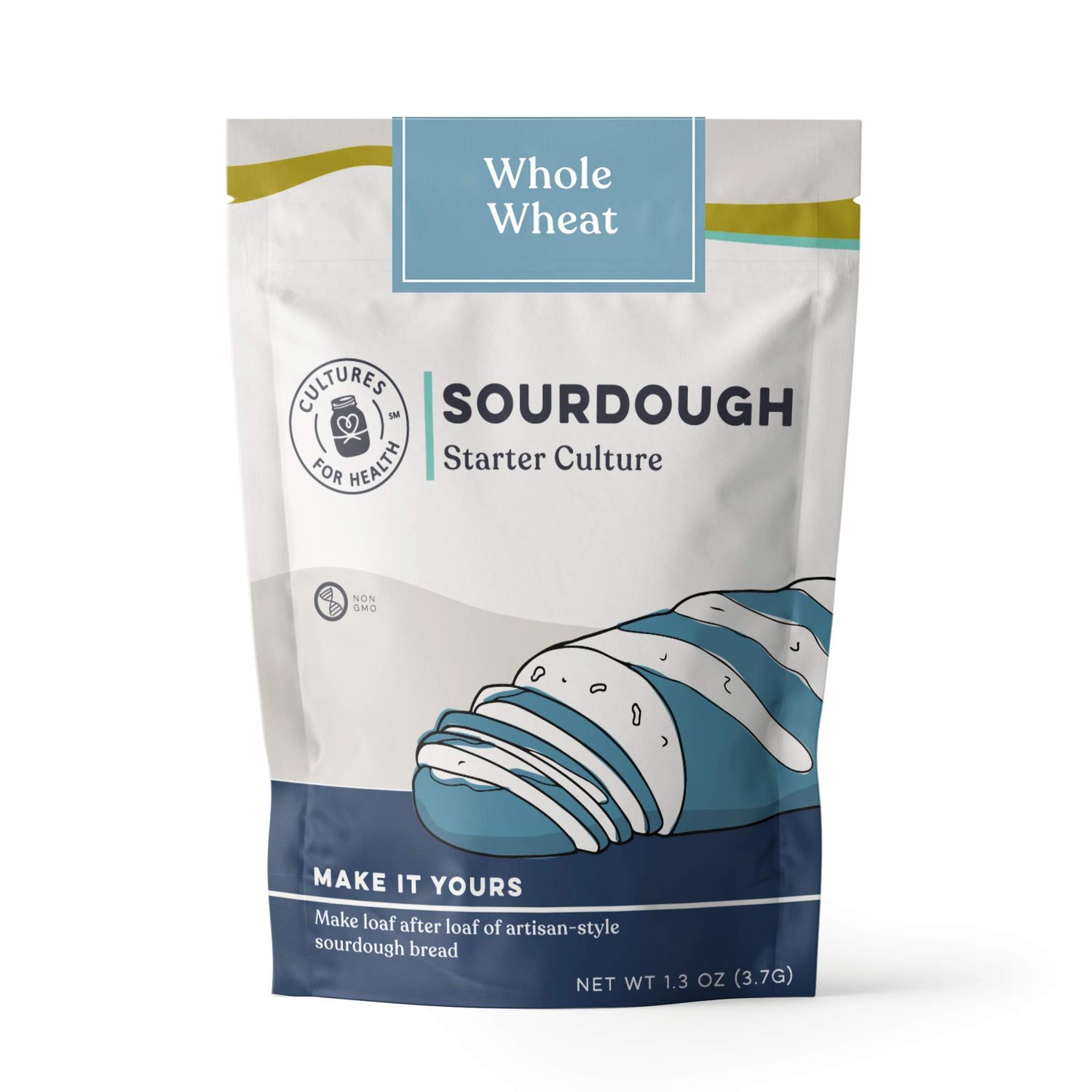 Cultures for Health Whole Wheat Sourdough Starter | Dehydrated Heirloom Culture for DIY Artisan Bread | Perfect for Muffins, Pancakes, Whole Wheat Pasta, &amp; More | Non-GMO Prebiotic Sourdough Bread