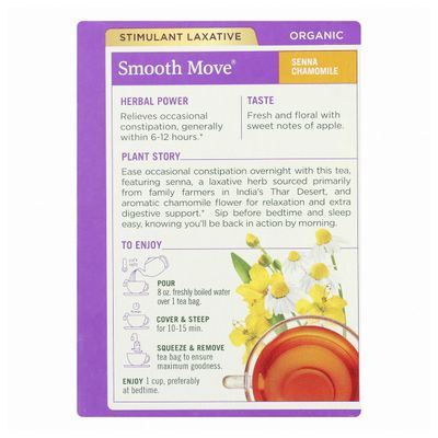 Traditional Medicinals Organic Smooth Move Chamomile Tea, 16 Tea Bags