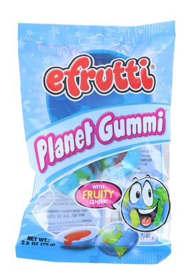Efrutti Planet Gummi - Gummy Candy - 2.6 OZ - 1 PK Fruity Flavor Individually Wrapped