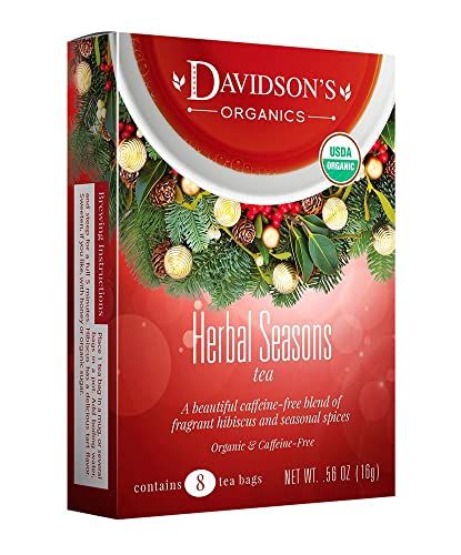 Davidson&#39;s Organics, Herbal Seasons Tea, 8-count Tea Bags, Pack of 12
