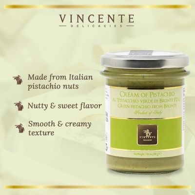 Vincente Delicacies Pistachio Paste for Bread, Pastry, Ice Cream, &amp; Dessert (7.05-Ounce, 2-Pack)