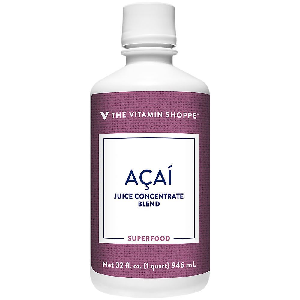 The Vitamin Shoppe Acai Juice - Provides an All Natural Energy Boost Made from Fruit Juice Concentrates (32 Fluid Ounce)