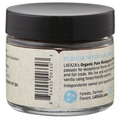 Lafaza Organic Madagascar Bourbon Pure Ground Vanilla Bean Powder, 1oz