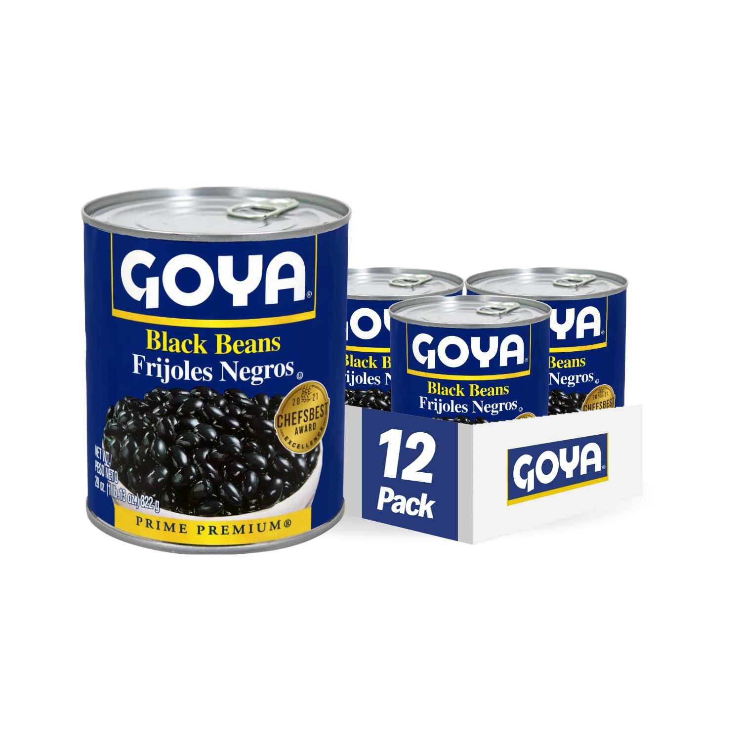 Goya Foods Black Beans, 29 Ounce (Pack of 12)