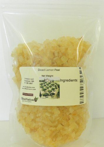 OliveNation Double Diced Candied Lemon Peel, Finely Chopped for Cooking, Baking, Edible Decoration, Non-GMO, Gluten Free, Kosher, Vegan - 32 ounces