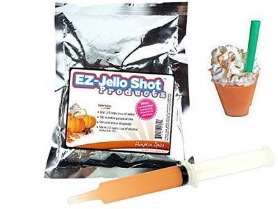 Pumpkin Spice Jello Shot Mix 6.78 oz - Premium Gluten-Free Jello Mix for Tasty Jello Shots - Easy to Make EZ Gelatin Powder Mix for Jello Shots - Adult New Year and Holiday Party Supplies