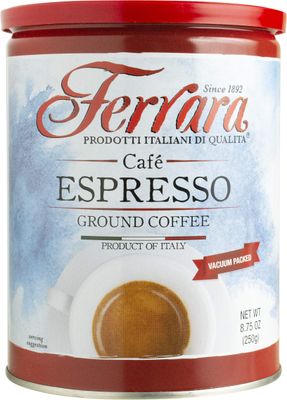 Ferrara Cafe Espresso Ground Coffee, 8.75-Ounce Cans (Pack of 4)