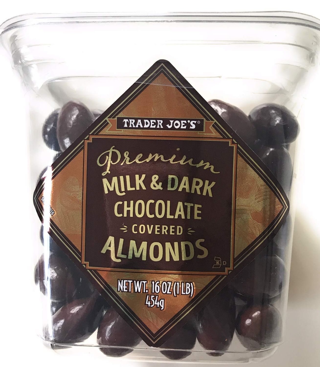 Trader Joe&#39;s Premium Milk and Dark Chocolate Almonds 1 lbs.