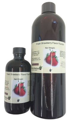 OliveNation Fresh Strawberry Flavor Fountain, Sugar Free, Water Soluble Beverage Flavoring for Ice Cream, Soda, Baked Goods, Non-GMO, Gluten Free, Kosher, Vegan - 8 ounces
