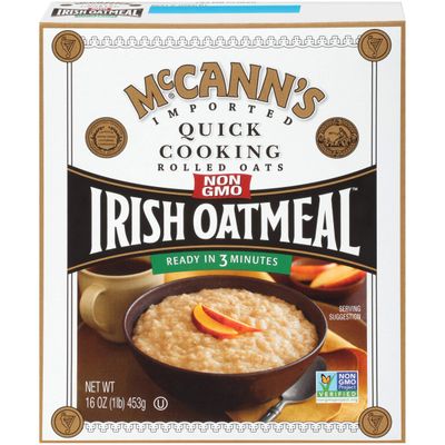 McCANN&#39;S Irish Oatmeal, Quick Cooking Rolled Oats, 16-Ounce Boxes - PACK OF 12