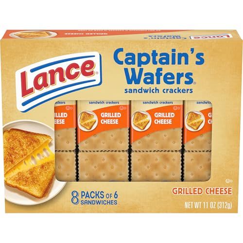 Lance Sandwich Crackers, Captain&#39;s Grilled Cheese Wafers, 8 Ct Box