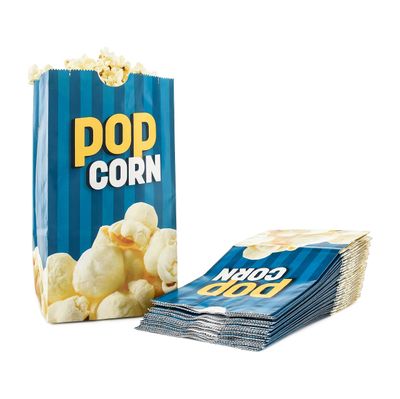 Snappy Popcorn Flat Bottom Theater Popcorn Bags, 85 Ounce, 100 Count