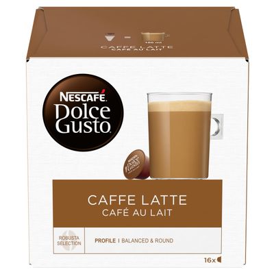 Nescaf? Dolce Gusto CAF? Au Lait (Pack of 3, Total 48 Capsules)