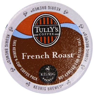 Keurig, Tully&#39;s, French Roast Coffee, K-Cup Counts, 50 Count