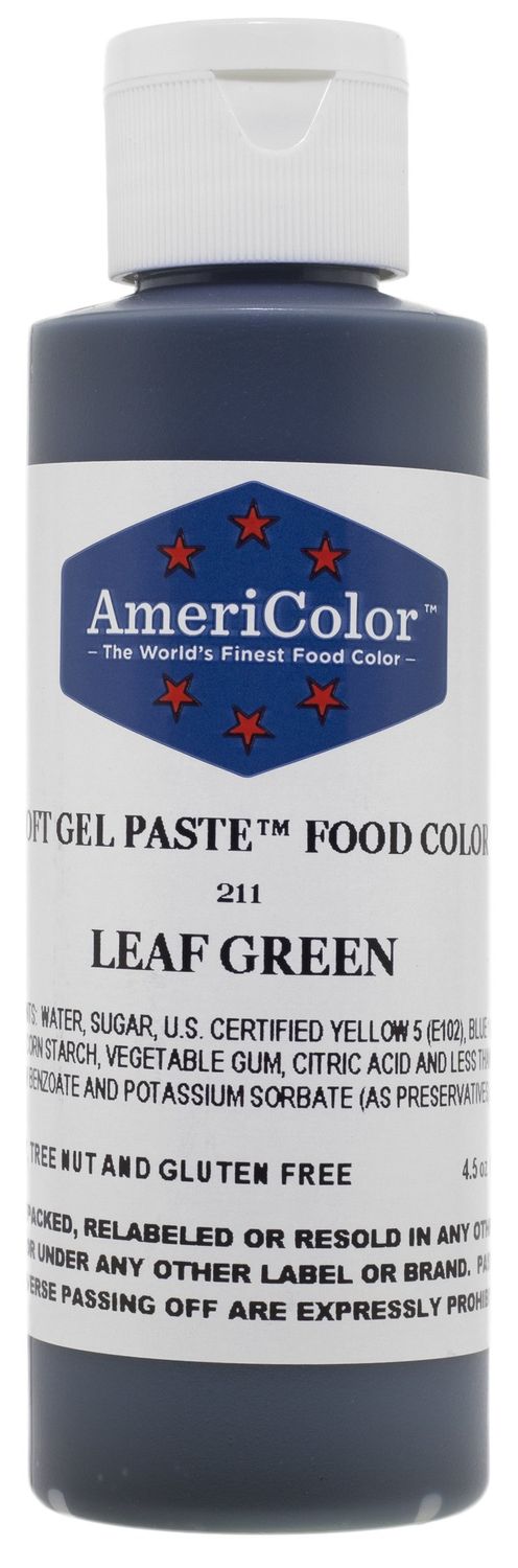 Americolor Soft Gel Paste Food Color, 4.5-Ounce, Leaf Green