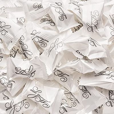 Candy Envy - Modern Thank You Buttermints - 13 oz. Bag - Approximately 100 Individually Wrapped Mints - Reception Desk