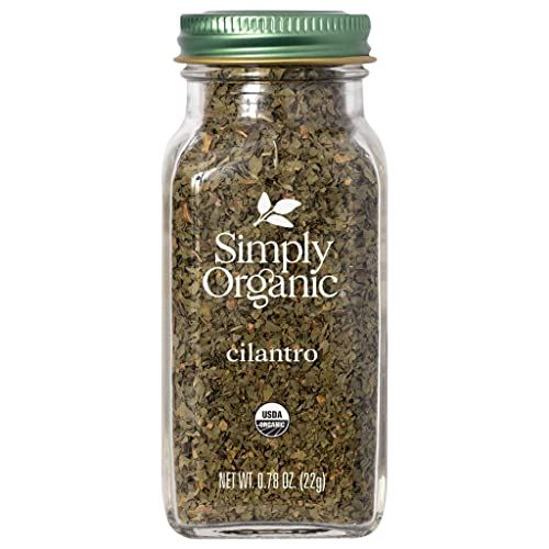 Simply Organic Cilantro Leaf, Cut &amp; Sifted, Certified Organic | 0.78 oz | Pack of 6 | Coriandrum sativum L.