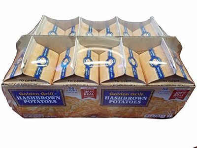 Golden Grill Hashbrown Potatoes(56 total servings) 8 count pack Net Wt 4.2 oz(119g) per carton, Gluten Free