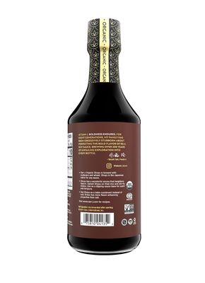 San-J Organic Authentic Shoyu Soy Sauce | Vegan, Non GMO, Kosher, FODMAP Friendly | Perfect for Dipping or as a Table Condiment | 20 Fl Oz (Pack of 6)