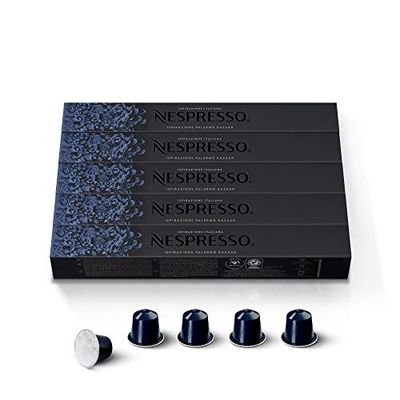 Nespresso Capsules Original Line Stocking Stuffers, Kazaar Intenso, Dark Roast Coffee, 50 Count Coffee Pods