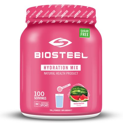 BioSteel Zero Sugar Hydration Mix, Great Tasting Hydration with 5 Essential Electrolytes, Watermelon, 100 Servings per Tub