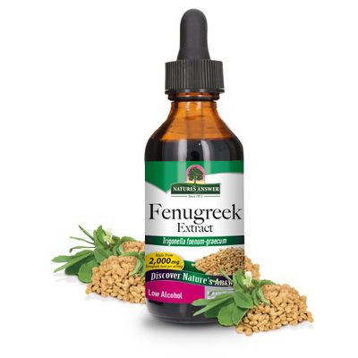 Nature&#39;s Answer Fenugreek Seed with Organic Low Alcohol 2 Fluid Ounce | Female Reproductive Support | Aid For Mothers | Lactation Support | Natural Menopause Aid
