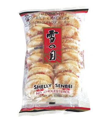 Want Want Big Shelly Shenbei Snowy Crispy Rick Cracker Biscuits - Sugar Glazed 5.30 oz. (Pack of 5)