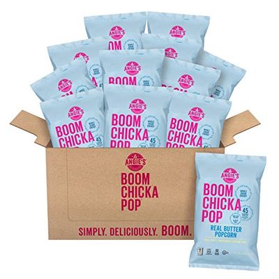 Angie&#39;s BOOMCHICKAPOP Real Butter Popcorn, 4.4 oz. (Pack of 12)