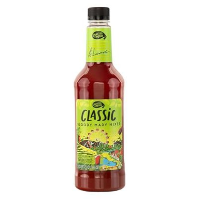 Master of Mixes Classic Bloody Mary Drink Mix, Ready To Use, 1 Liter Bottle (33.8 Fl Oz), Individually Boxed
