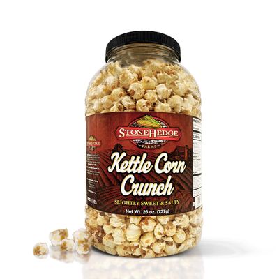Stonehedge Farms Kettle Corn Crunch Popcorn | 26 oz Large Tub | Perfect for Holidays and Christmas | Bulk Gourmet Popped Flavored Sweet Snacks | Made in the USA