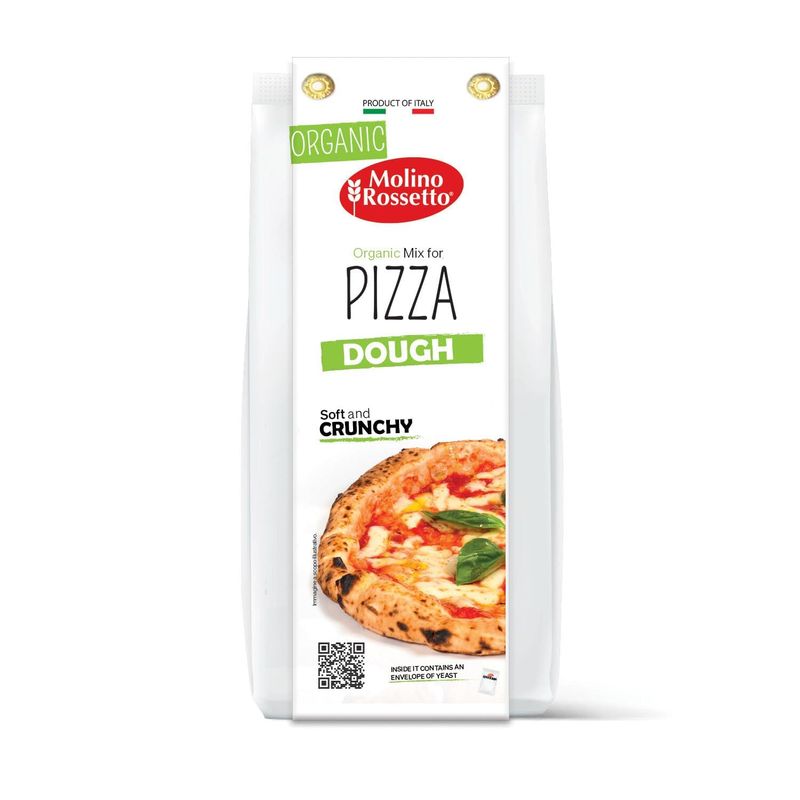 Molino Rossetto Pizza Dough Mix - Organic, Gourmet, Pizza Crust Mix for a Perfect Homemade Pizza - Also Good For Breadsticks, Flatbread, or Calzones 17.6oz (500g)