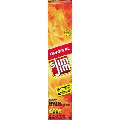 Slim Jim Giant Smoked Snacks, Original, 0.97-Ounce Sticks (Pack of 24)