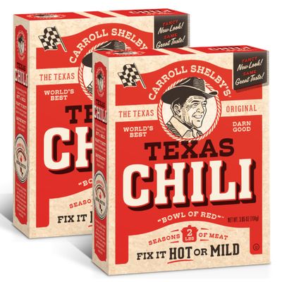 Carroll Shelby&#39;s Original Texas Brand Chili Kit 3.65oz Box (Pack of 2)