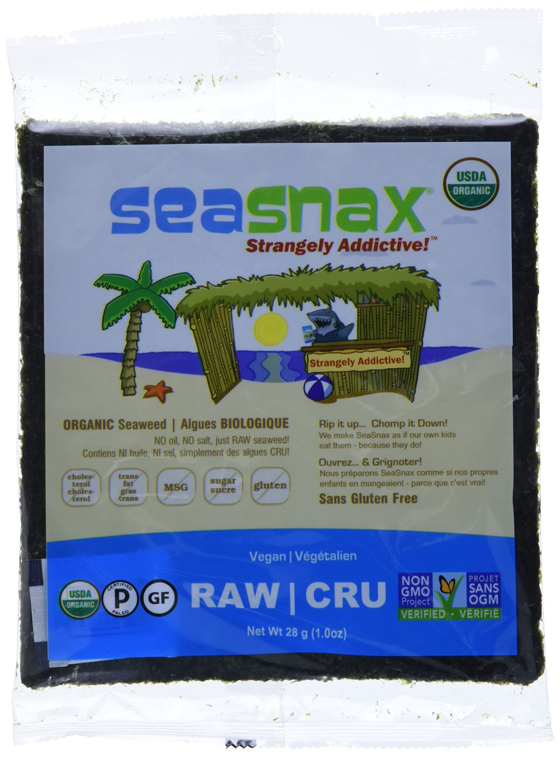 SeaSnax Raw Seaweed, 10 Sheets